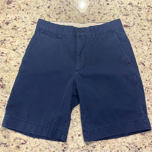 Polo Ralph Lauren Shorts Size 29 Navy Classic Flat Front Chino Casual Prepster - Picture 1 of 7